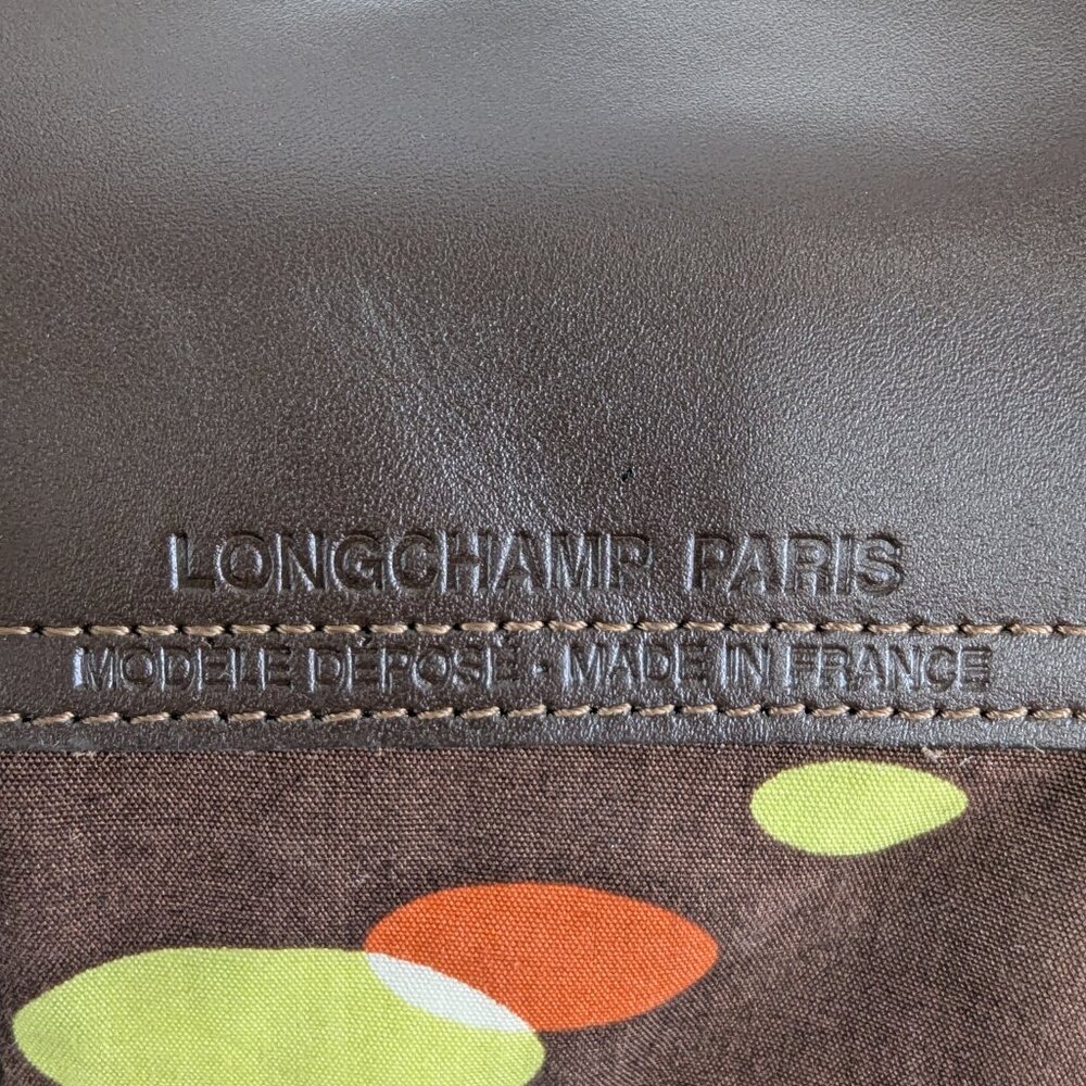 Longchamp Le Pliage Shoulder Brown Bag - Canvas/Leather - AUTH - Great Deal! - Picture 7 of 13